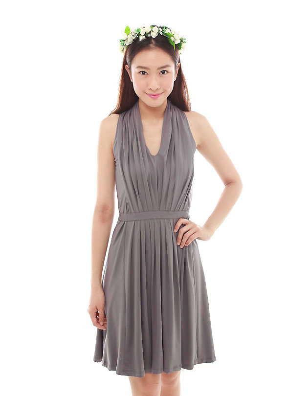 Marilyn Dress in Dark Grey